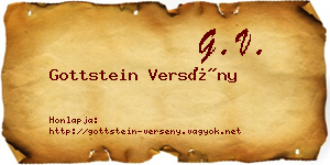Gottstein Versény névjegykártya